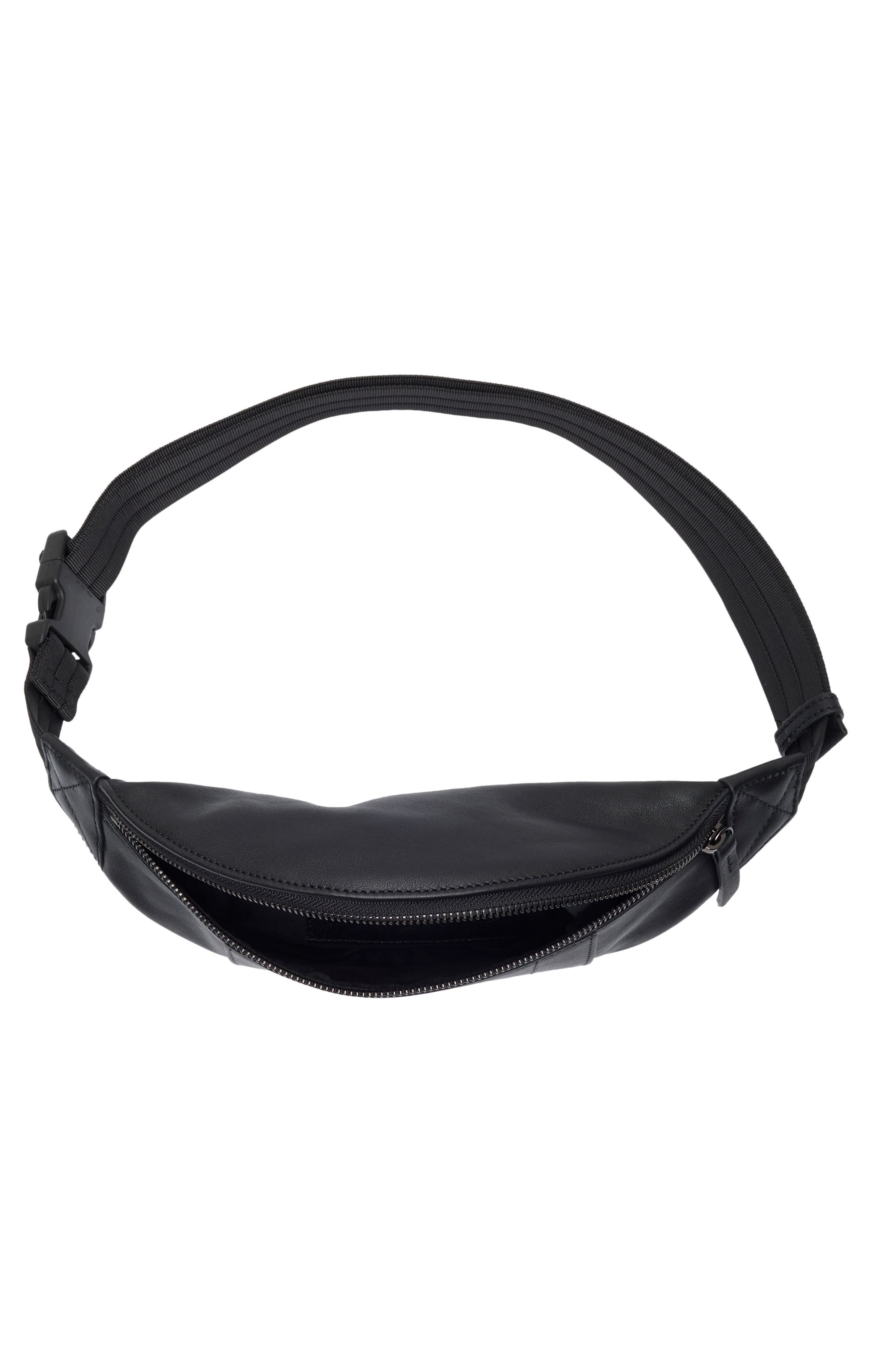 Longchamp 3D Leather Belt Bag, Alternate, color, Black