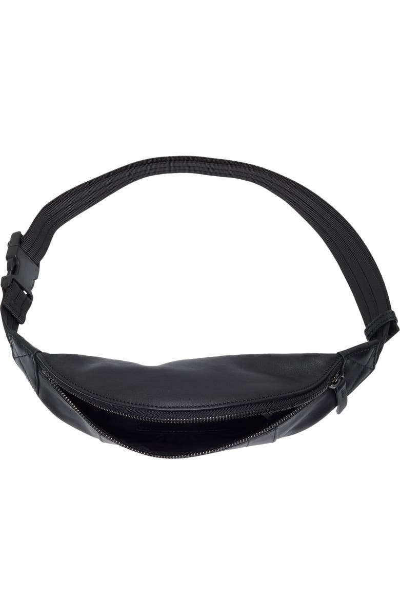 Longchamp 3D Leather Belt Bag, Alternate, color, Black