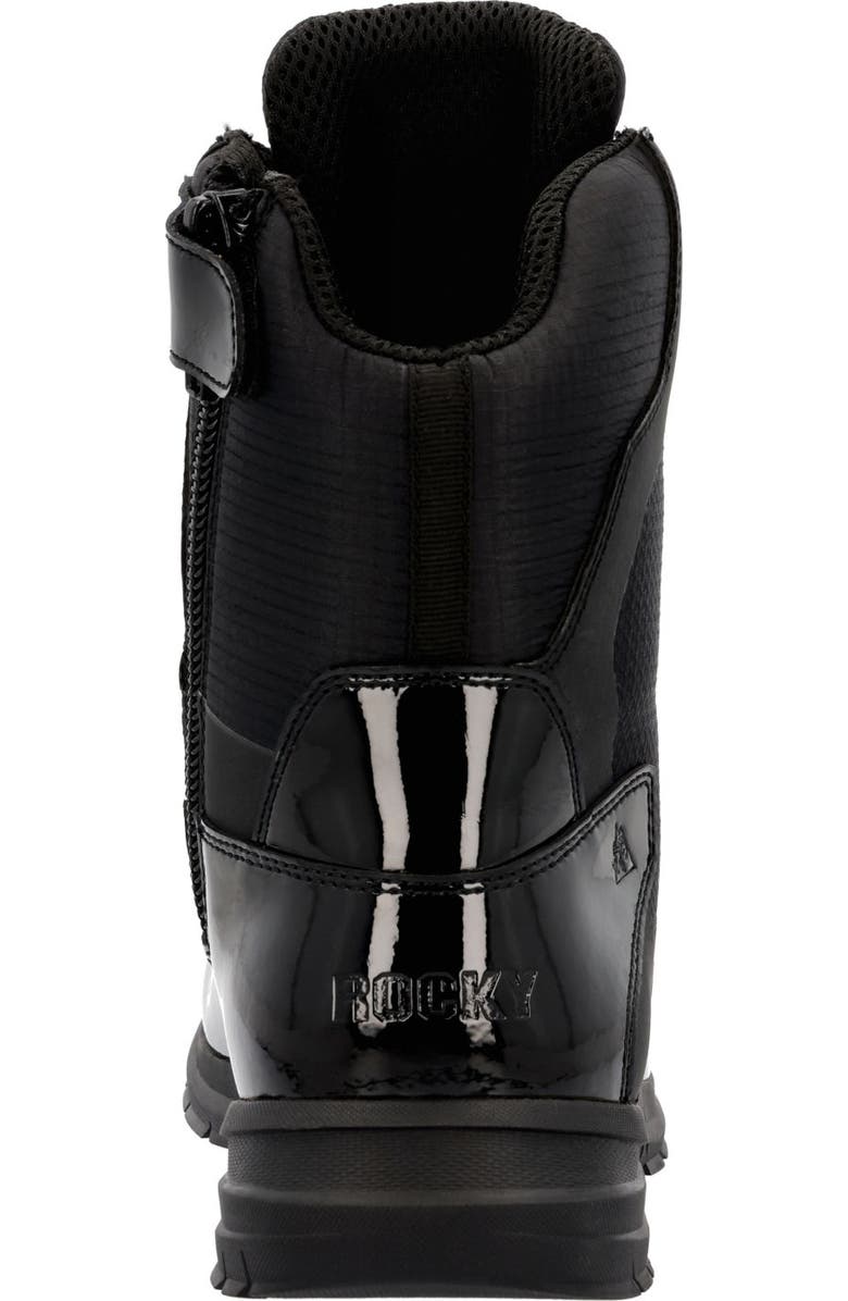 Rocky 8" Black Side Zip Public Service Boot, Alternate, color, Black