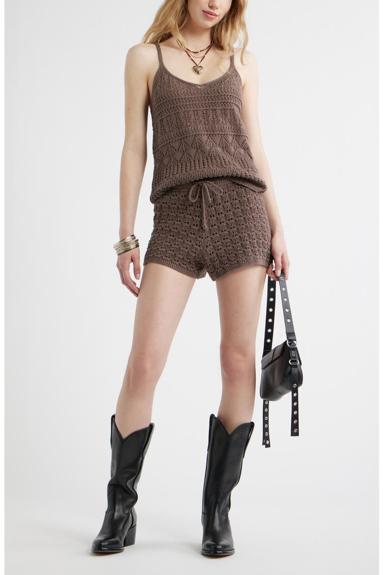 Open Stitch Cotton Tank, Alternate, color, BROWN QUARTZ