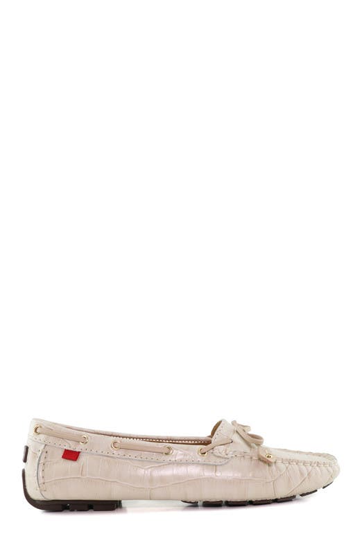 Marc Joseph New York Cypress Hill Croco Tiebow Driver Loafer, Alternate, color, Porcelain Croco