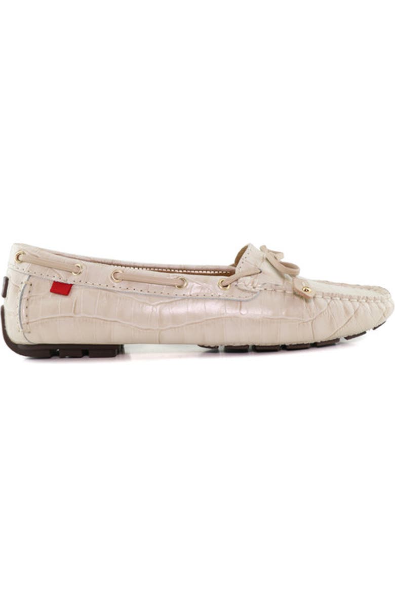 Marc Joseph New York Cypress Hill Croco Tiebow Driver Loafer, Alternate, color, Porcelain Croco