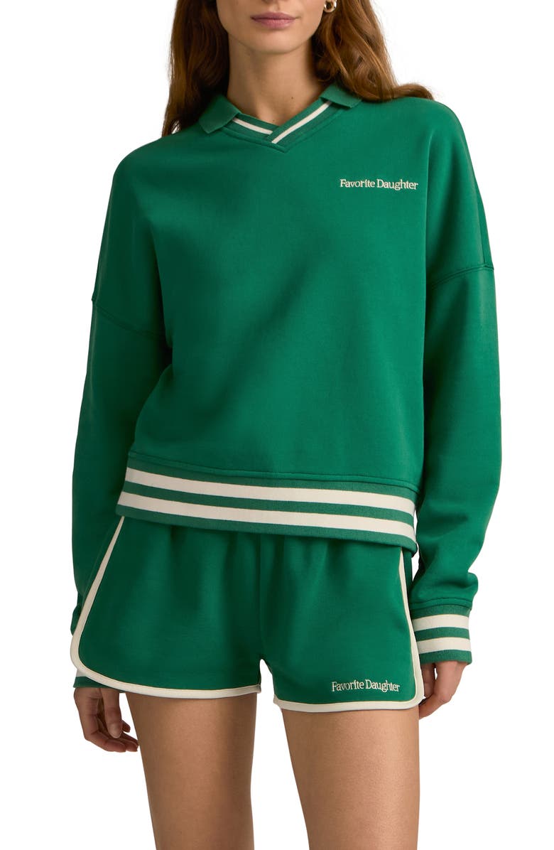 Favorite Daughter Ivy League Rugby Sweatshirt, Main, color, 
