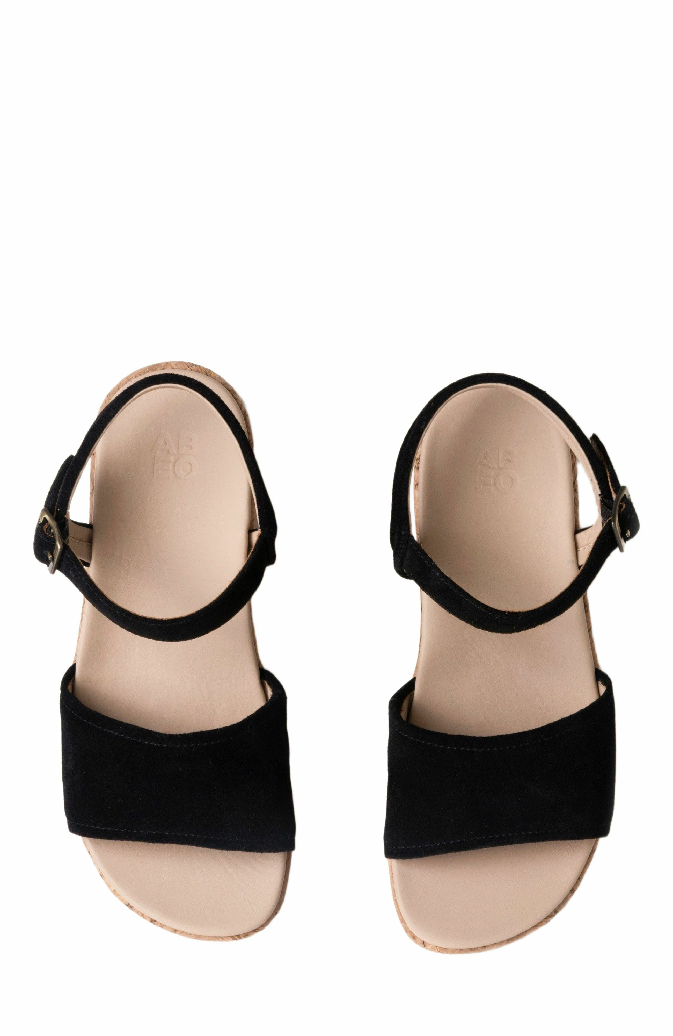 ABEO Solstice Buckle Sandal, Alternate, color, Black Suede - Metatarsal