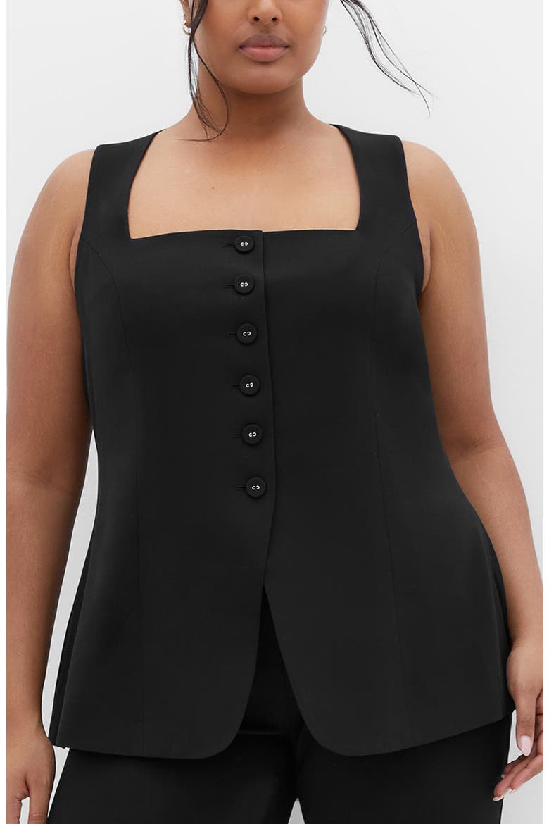 Jaz Peplum Vest, Main, color, BLACK