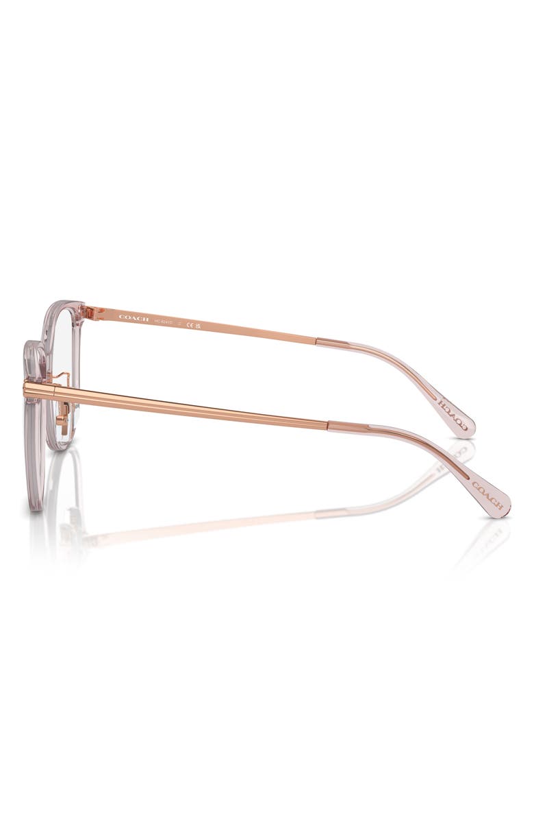 COACH 54mm Square Optical Glasses, Alternate, color, Dusty Rose / Demo Lens