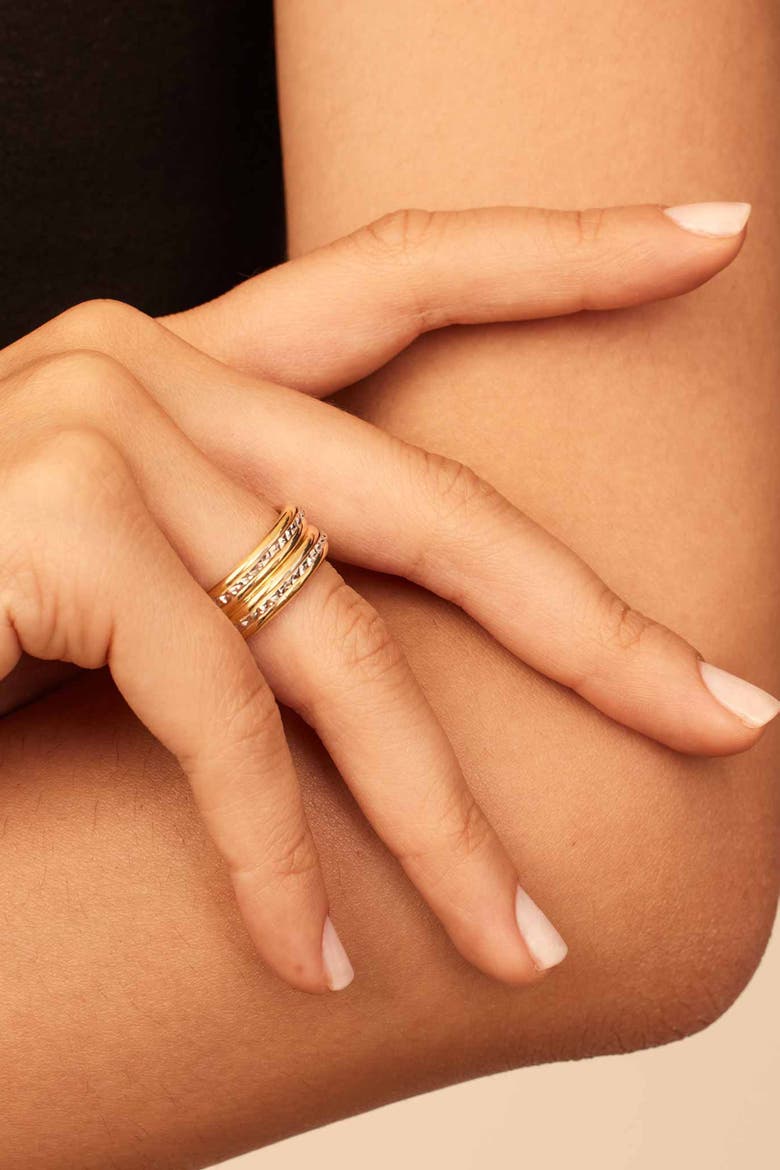 14K Gold Always Bold Ring, Alternate, color, Yellow & White Gold