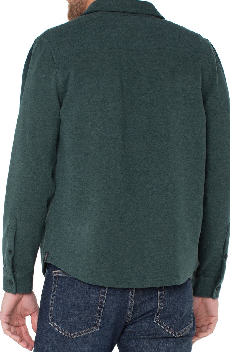 Liverpool Los Angeles Knit Button-Up Shirt, Alternate, color, Spruce