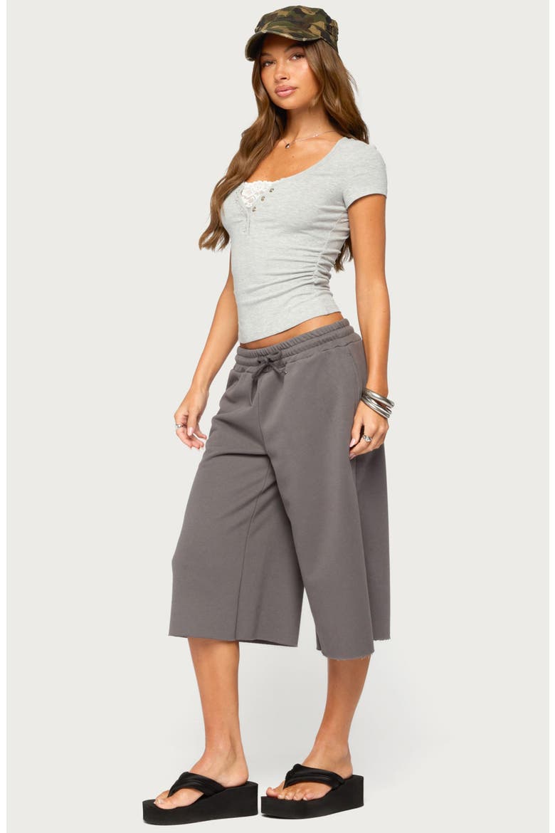 Amika Oversized Bermuda Shorts, Alternate, color, DARK-GRAY