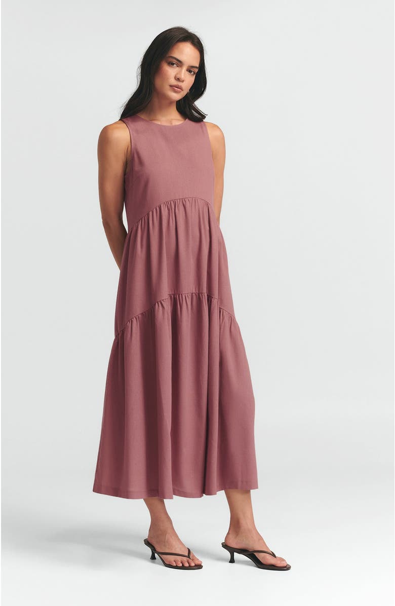 ST MRLO Remi Tiered Dress, Alternate, color, Dusty Rose