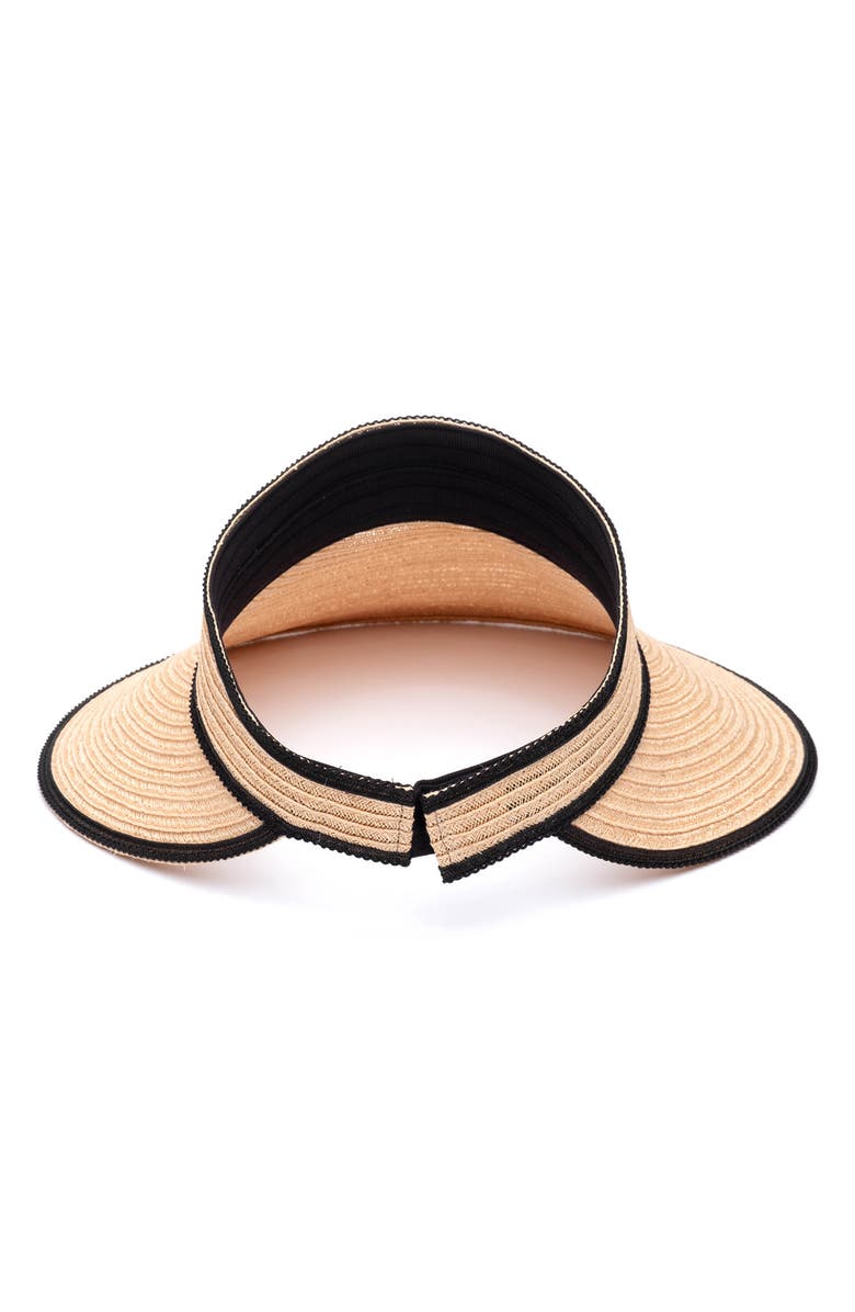 Eugenia Kim Trixie Packable Straw Visor, Alternate, color,