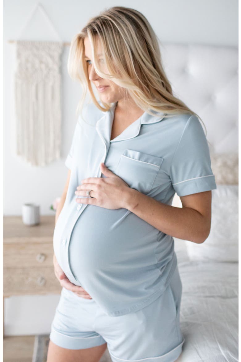 Clea Short Sleeve Pajama Set, Alternate, color, MIST