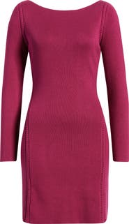 Tommy Bahama Delphina Braid Detail Long Sleeve Cotton Blend Sweater Minidress