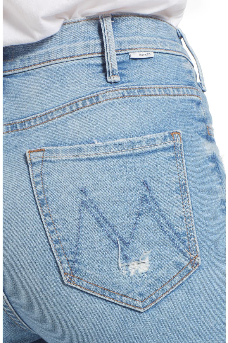 The Hustler Distressed Raw Hem Ankle Jeans, Alternate, color, THRILLING SHOTS