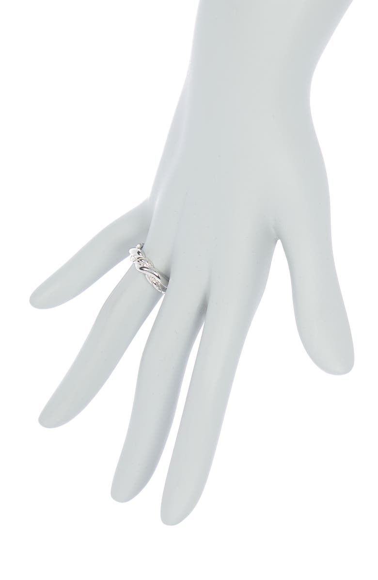 Judith Ripka Twisted Band Ring, Alternate, color, Silv