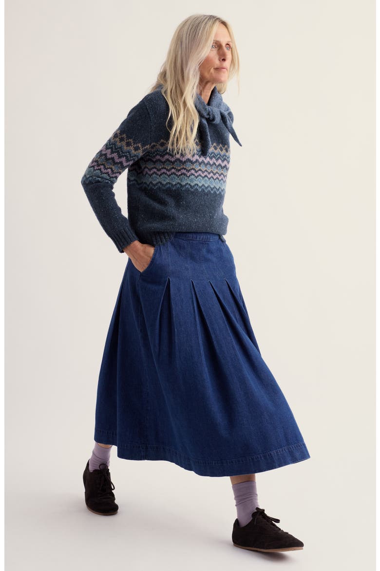 Golden Light Fair Isle Sweater, Alternate, color, SONATA MARITIME ECHIUM MIX