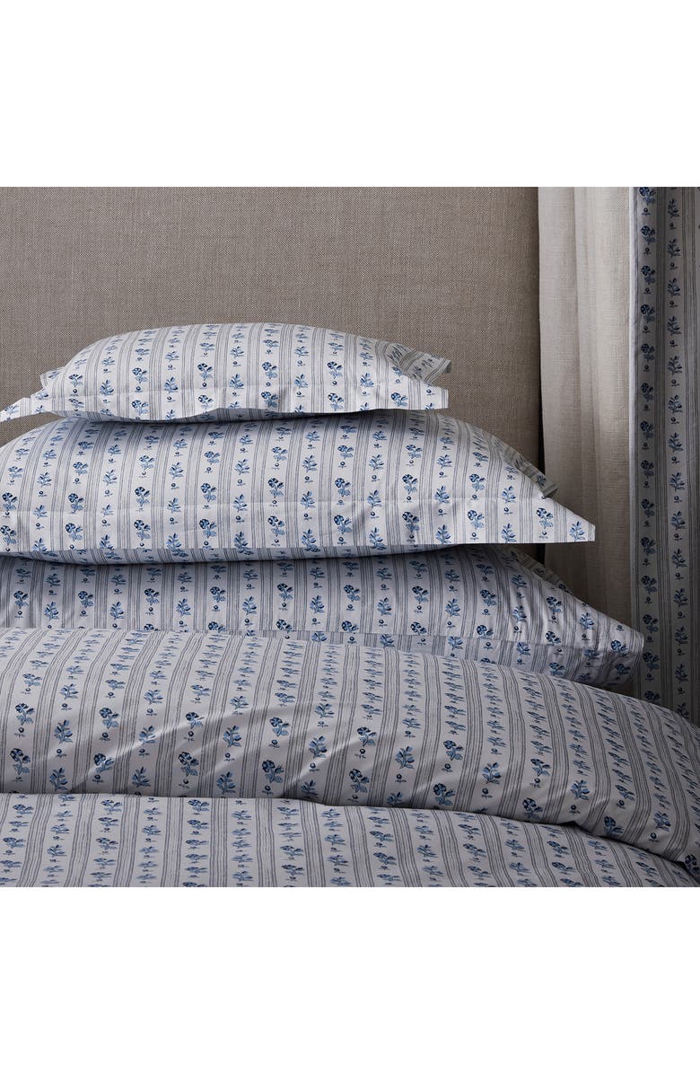 Matouk Cabanon Stripe Sham, Alternate, color, Blue