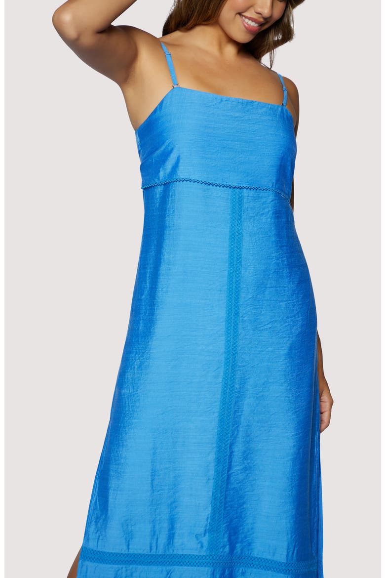 Gleaming Waters Embroidered Detail Maxi Dress, Alternate, color, BLUE