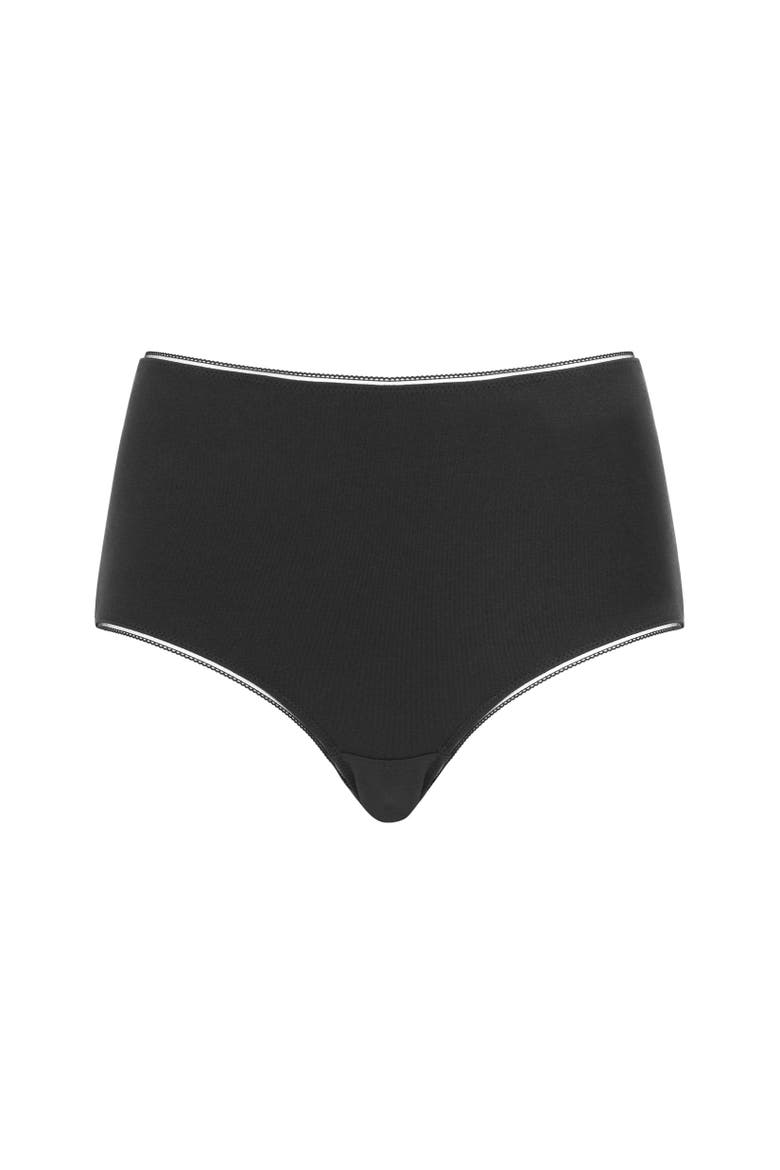 Coton Bio High Waisted Bikini, Main, color, Black