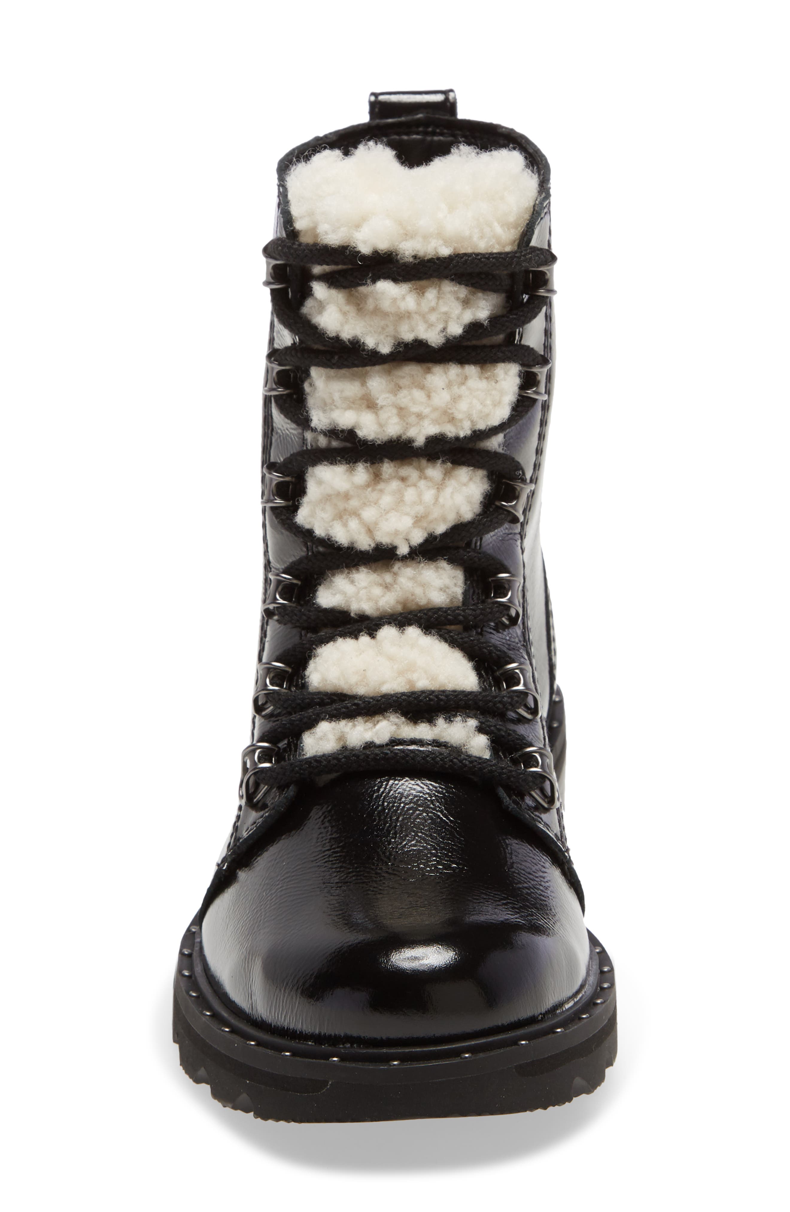 SOREL Lennox Lace-Up Boot with Genuine Shearling Trim, Alternate, color, 