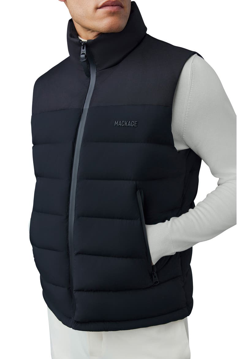 Bobbie City Water Resistant 800 Fill Power Down Vest, Alternate, color, BLACK