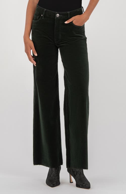 Kut From The Kloth Meg Fab Ab High Waist Wide Leg Jeans In Green