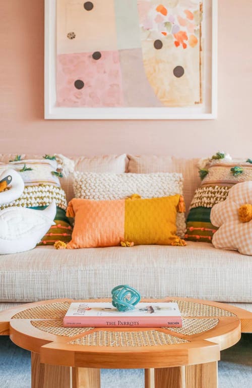 ARCHIVE NEW YORK ARCHIVE NEW YORK ANTIGUA COLORBLOCKED HANDWOVEN COTTON THROW PILLOW | 12X20