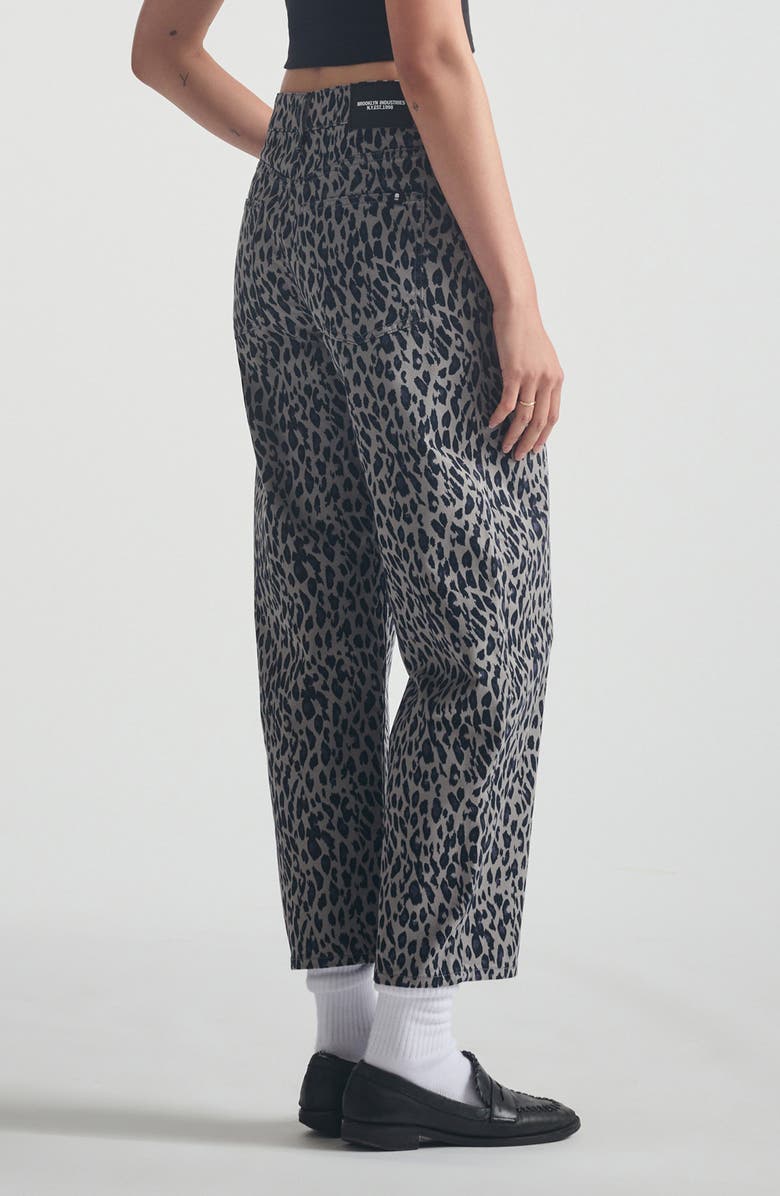 Brooklyn Industries Leopard Print Baggy Fit Barrel Jeans, Alternate, color, Smoke Leo Twill