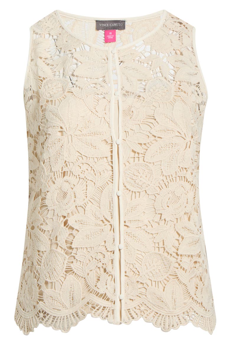 Lace Vest, Alternate, color, SOFT CREAM
