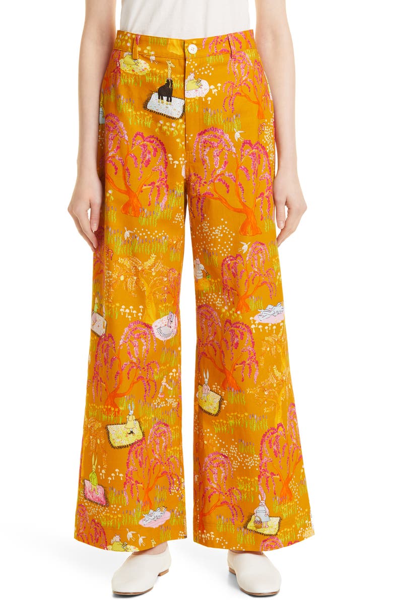 Dauphinette Denim de Dauphinette High Waist Wide Flare Jeans, Main, color, 