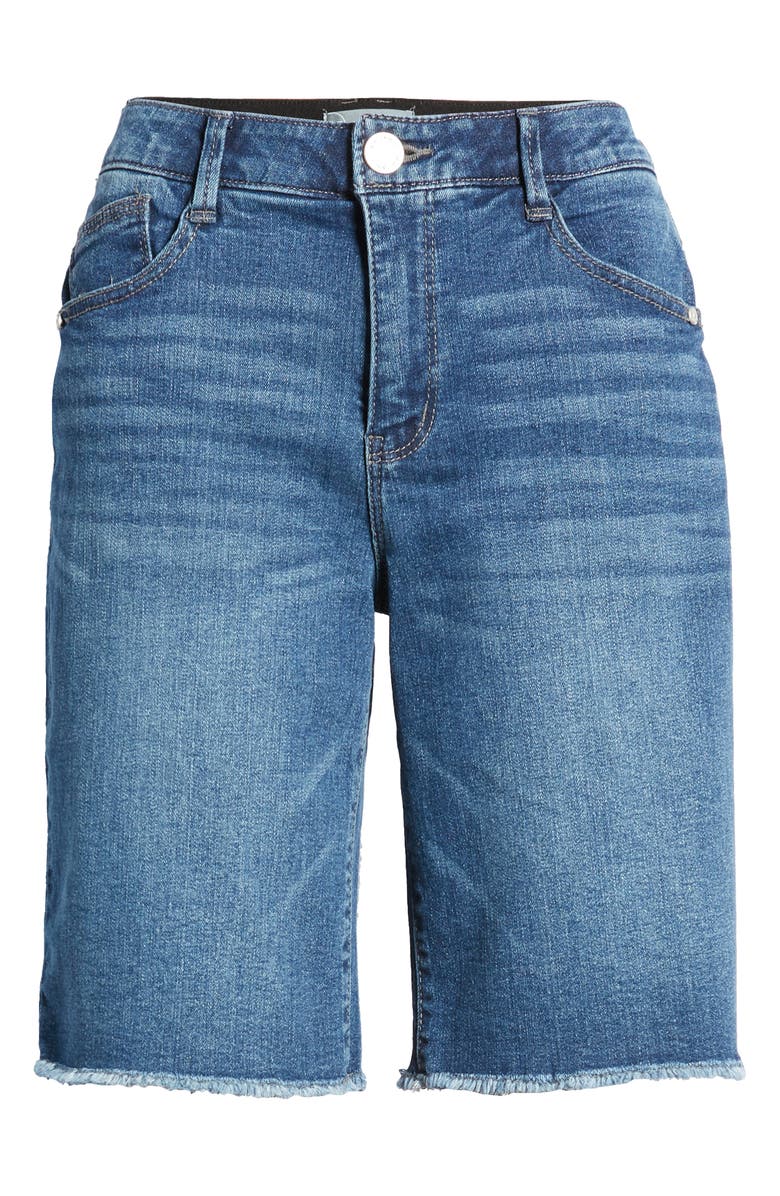 Wit & Wisdom 'Ab'Solution Retro High Waist Denim Bermuda Shorts, Alternate, color, Blue