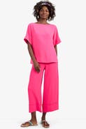 Trina Turk Bahooka Cropped Wide-Leg Georgette Pant