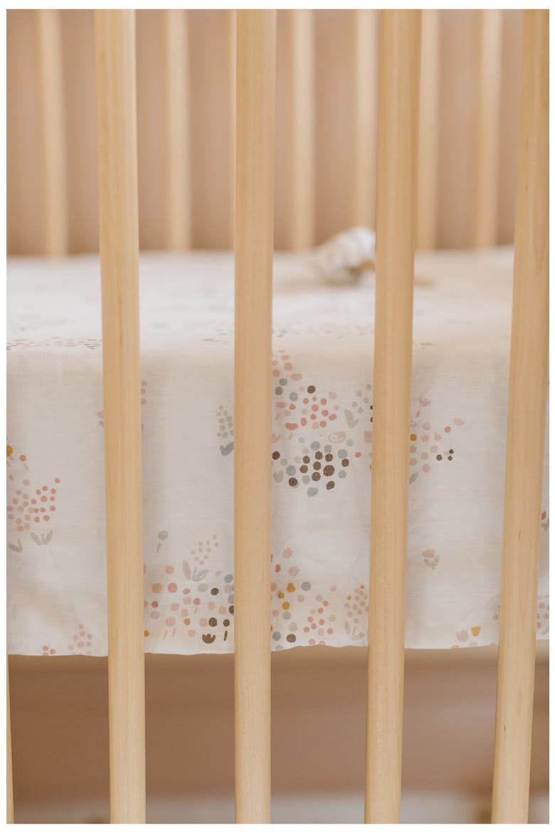 Organic Cotton Crib Sheet, Alternate, color, FLOWER PATCH