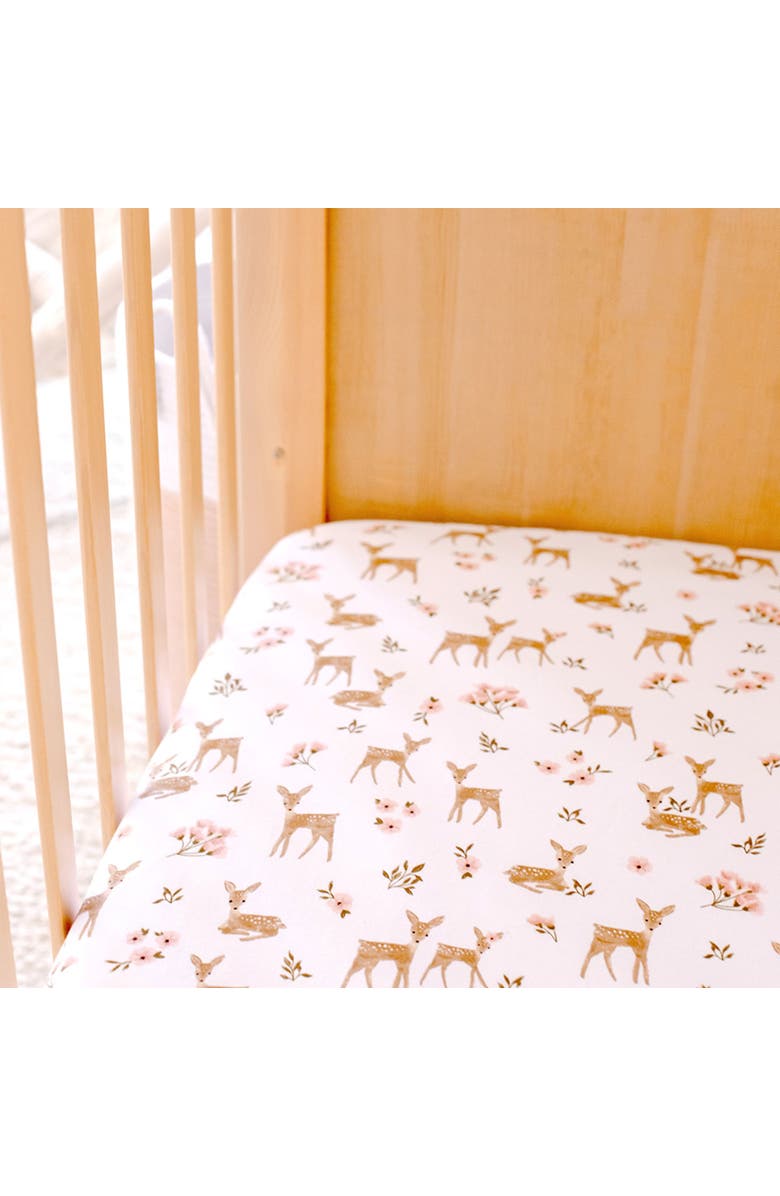 Living Textiles Cotton Jersey Fitted Sheet, Alternate, color, Sophia Garden