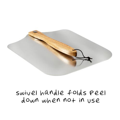 Old Stone Aluminum Pizza Peel W/ Folding Handle, 14x16-inch In Gray