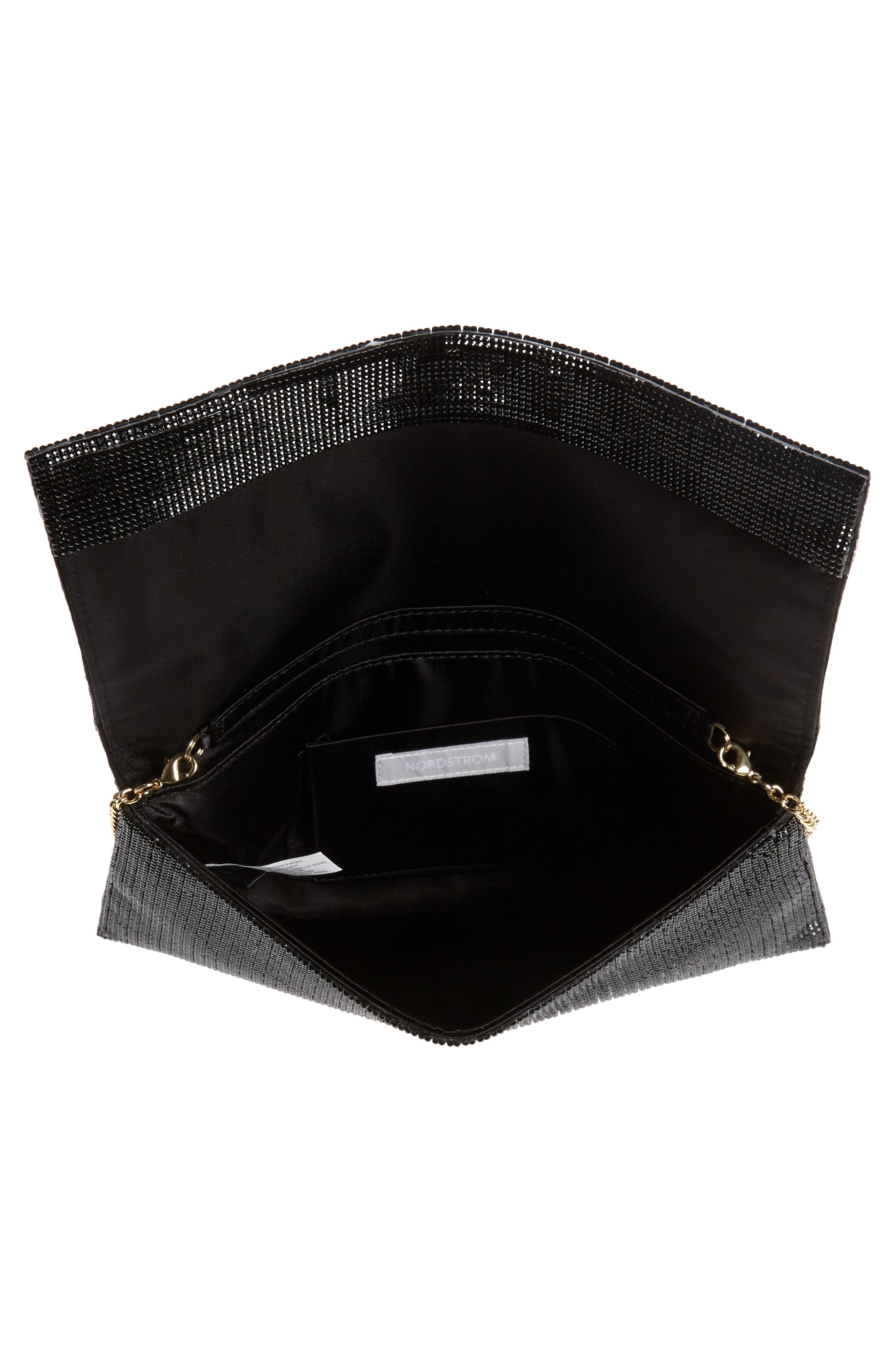 Mini Crystal Flap Clutch, Alternate, color, METALLIC BLACK