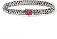 John Hardy Icon Bracelet, Sterling Silver, Pavé, 6.5mm