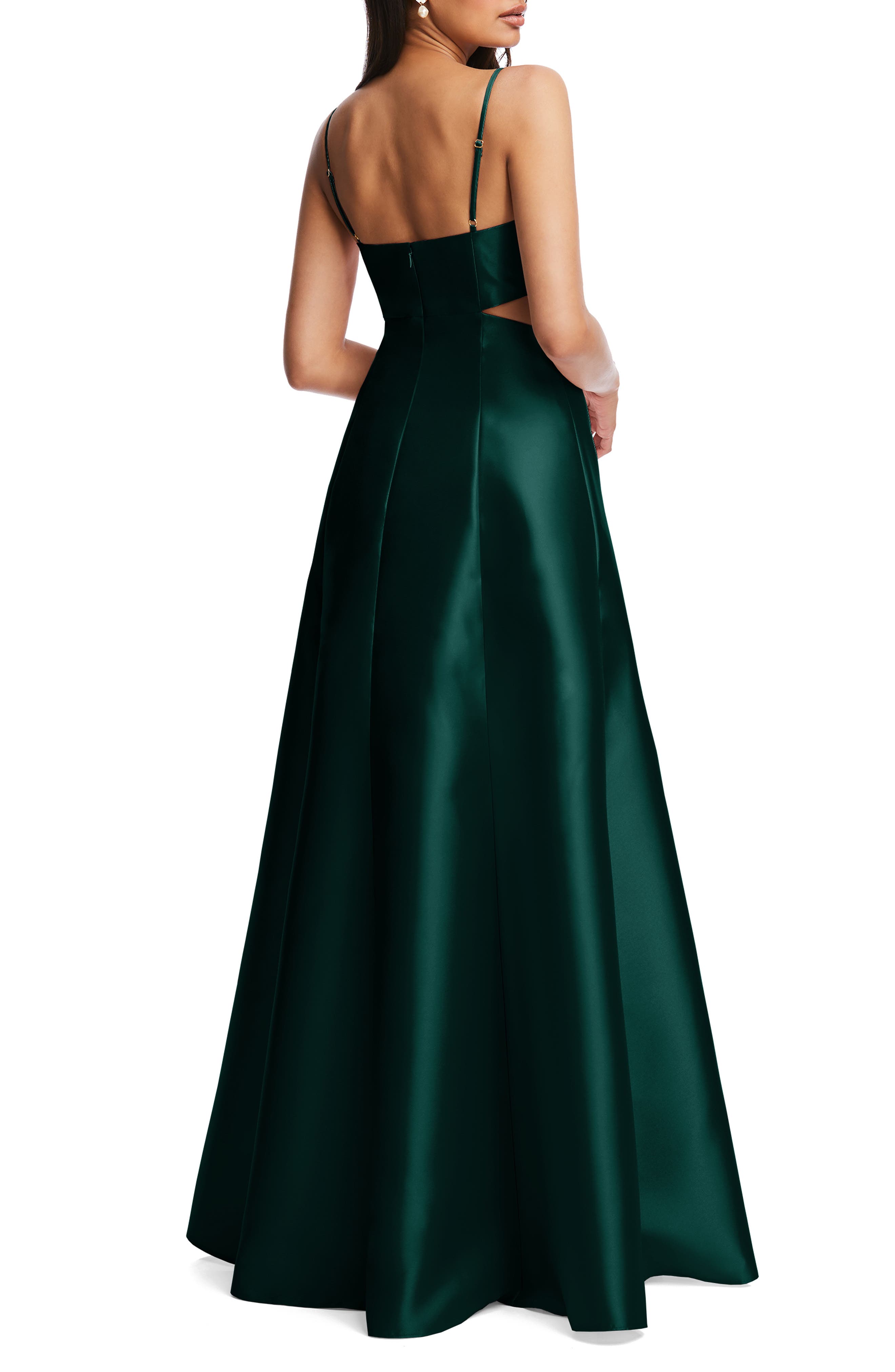 Cutout Satin Gown - image 4