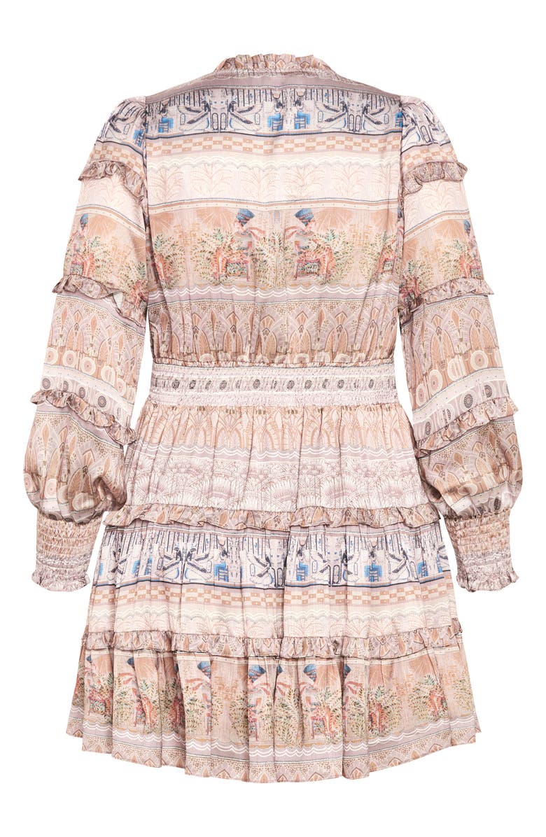 City Chic Leilany Long Sleeve Minidress, Alternate, color, Print