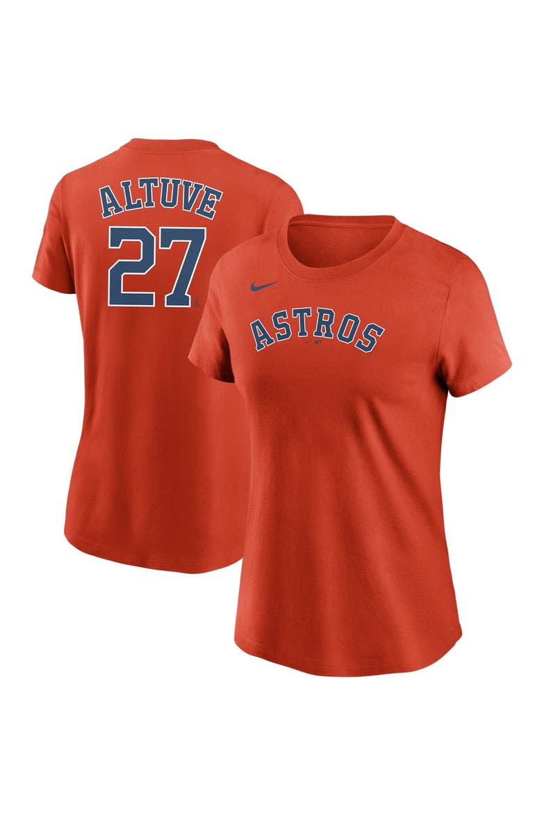 Women's Nike Jose Altuve Orange Houston Astros Name & Number T-Shirt, Main, color, Orange