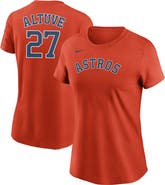Nike Women's Nike Jose Altuve Orange Houston Astros Name & Number T-Shirt