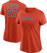Nike Women's Nike Jose Altuve Orange Houston Astros Name & Number T-Shirt