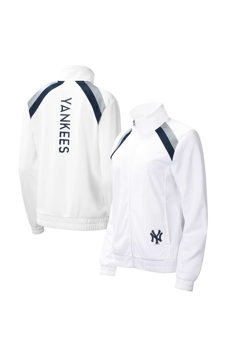 G-III 4HER BY CARL BANKS Women's G-III 4Her by Carl Banks White New York Yankees Red Flag Full-Zip Track Jacket, Main, color, White