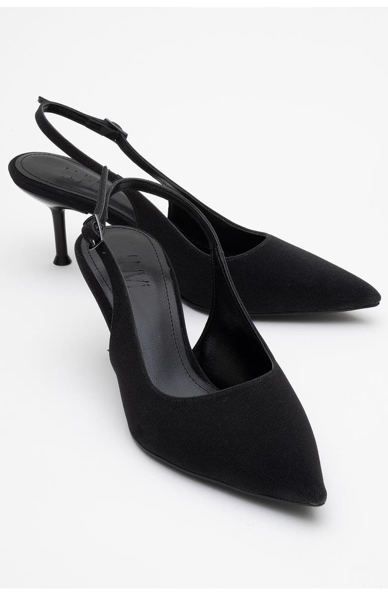 Prologue Shoes Caisa Slingback Pointed Toe Pump, Alternate, color, Black