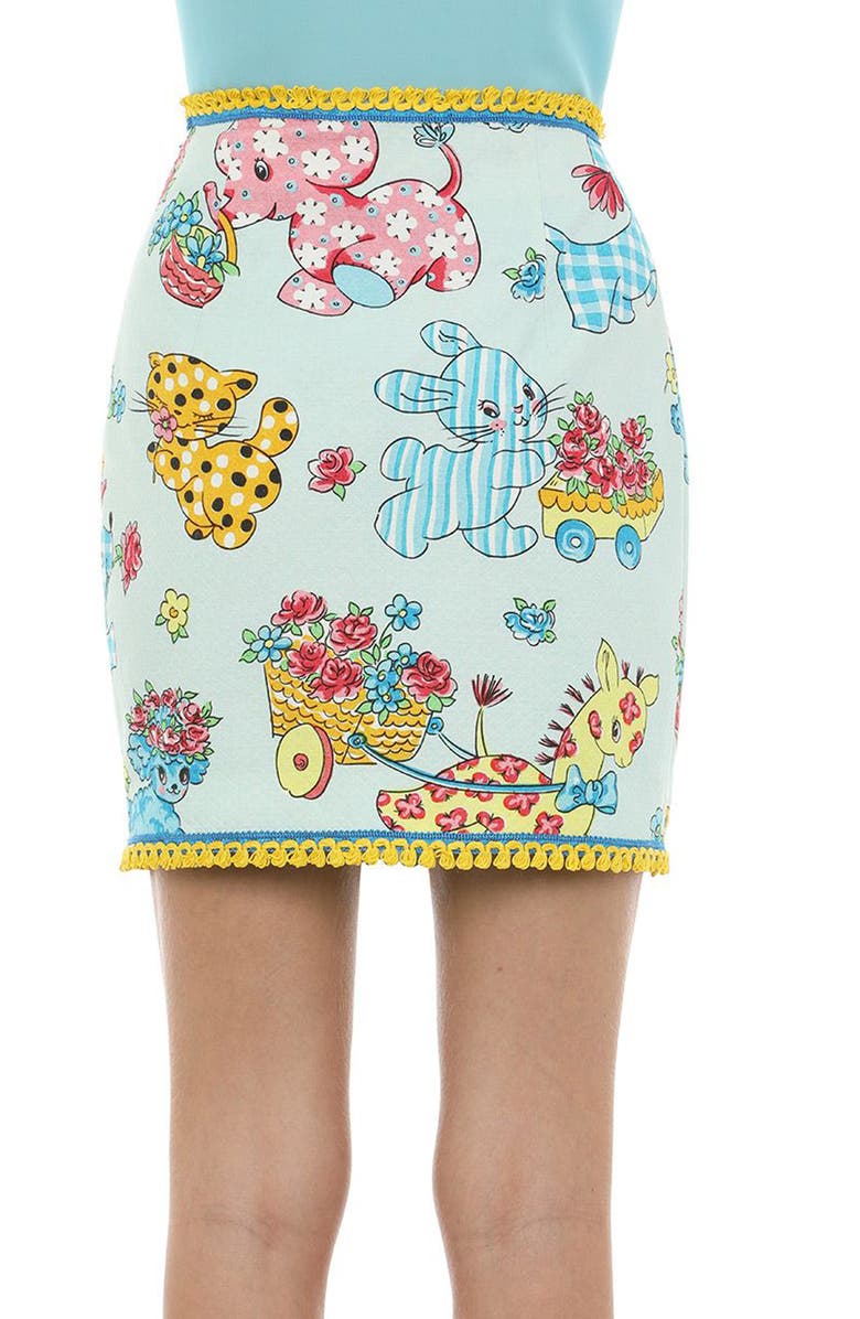 Moschino Calico Animals Skirt, Alternate, color,