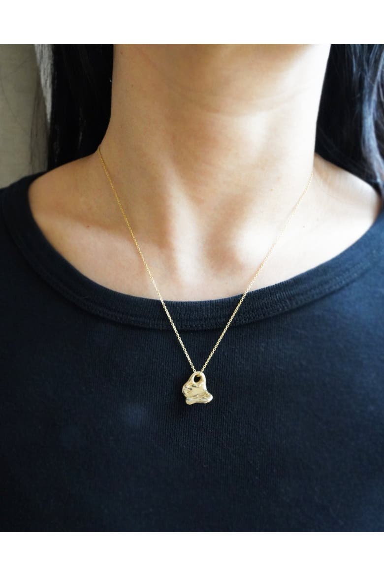 Papillon Necklace, Alternate, color, Brass