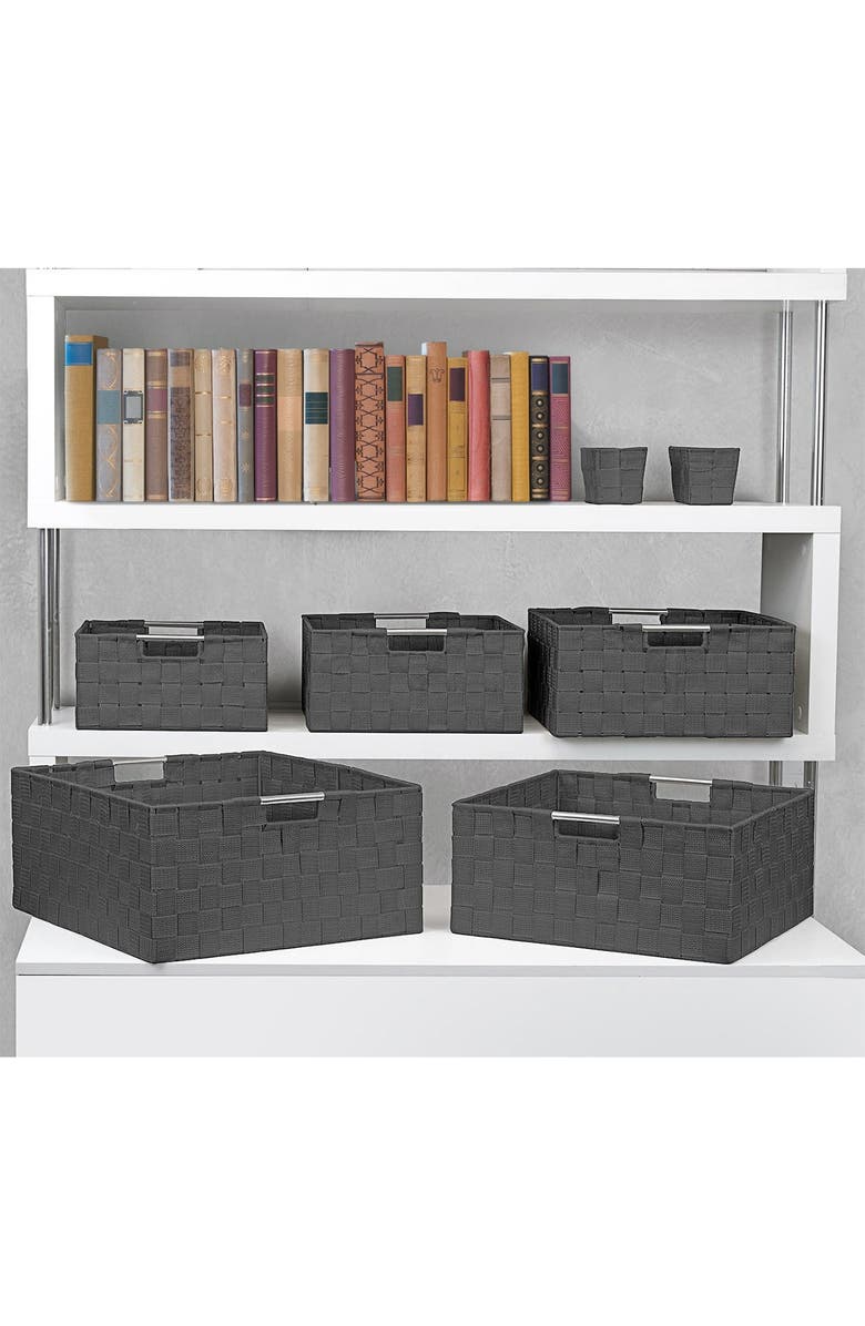 SORBUS Grey Weave 7-Piece Basket Set, Alternate, color, 