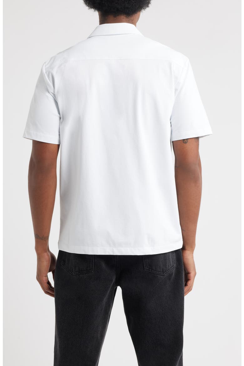 Last Supper Short Sleeve Button-Up Shirt, Alternate, color, WHITE