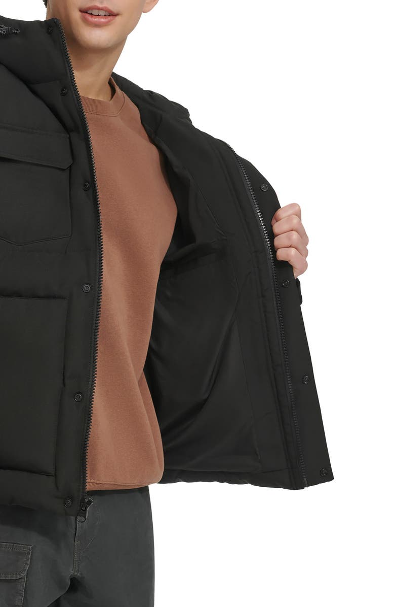 Levi's Water Resistant Hooded Quilted Puffer Jacket, Alternate, color, Black