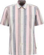 Barbour Portwell Stripe Summer Fit Short Sleeve Button-Up Shirt